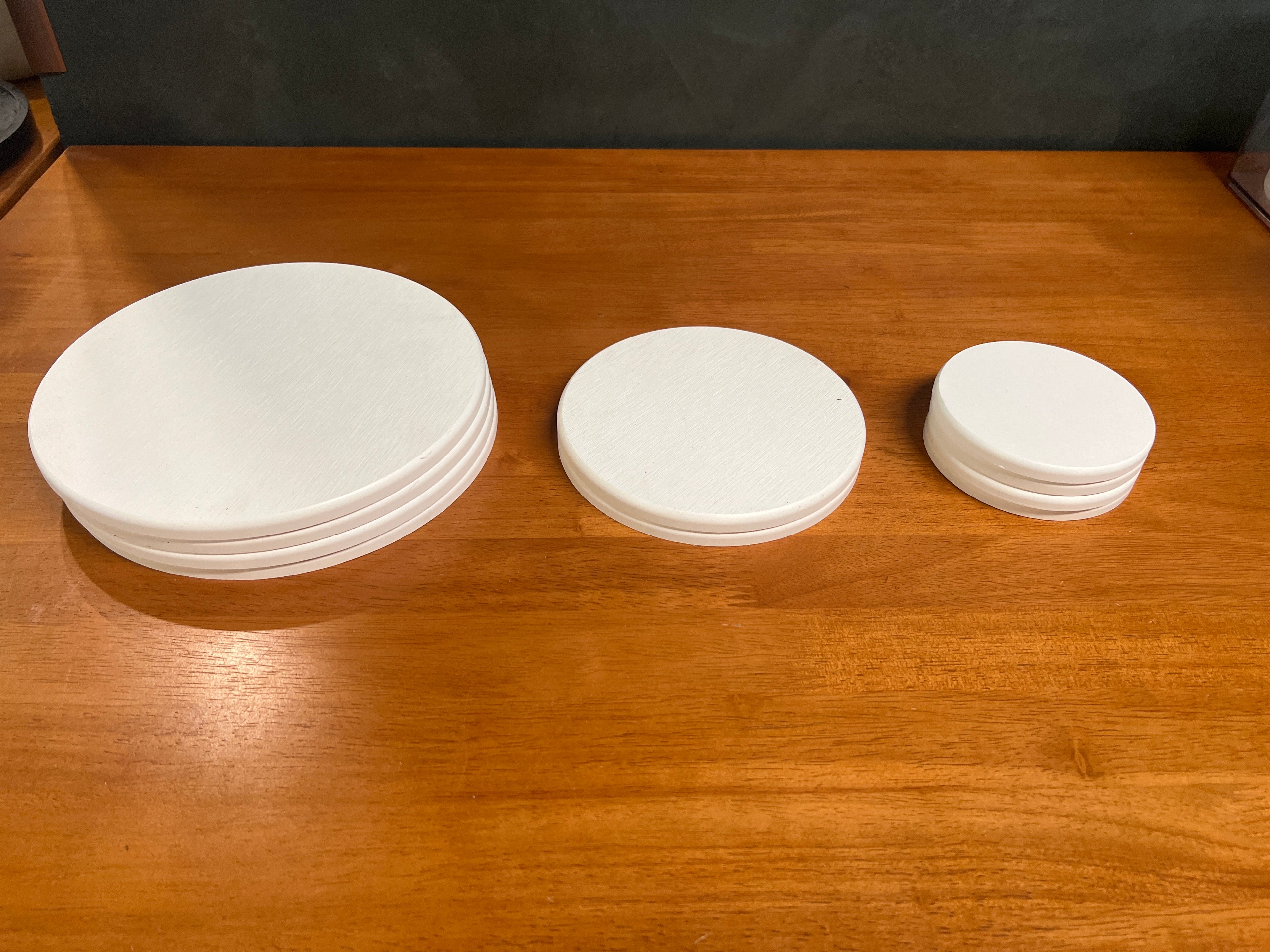 Diatomaceous Earth Plant Coaster –  White - 4" / 6" / 8"