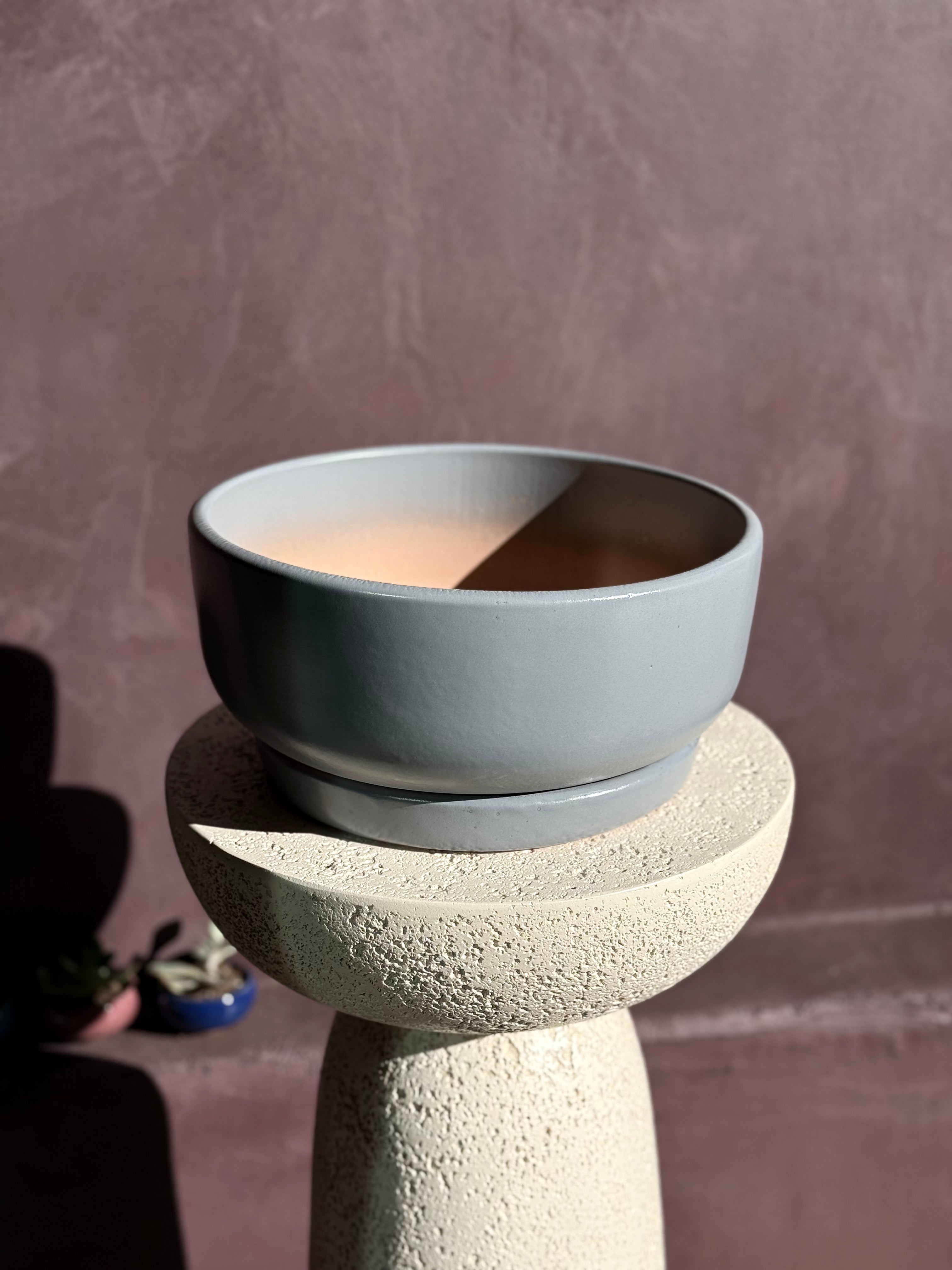 Round Ceramic Bowl with Saucer