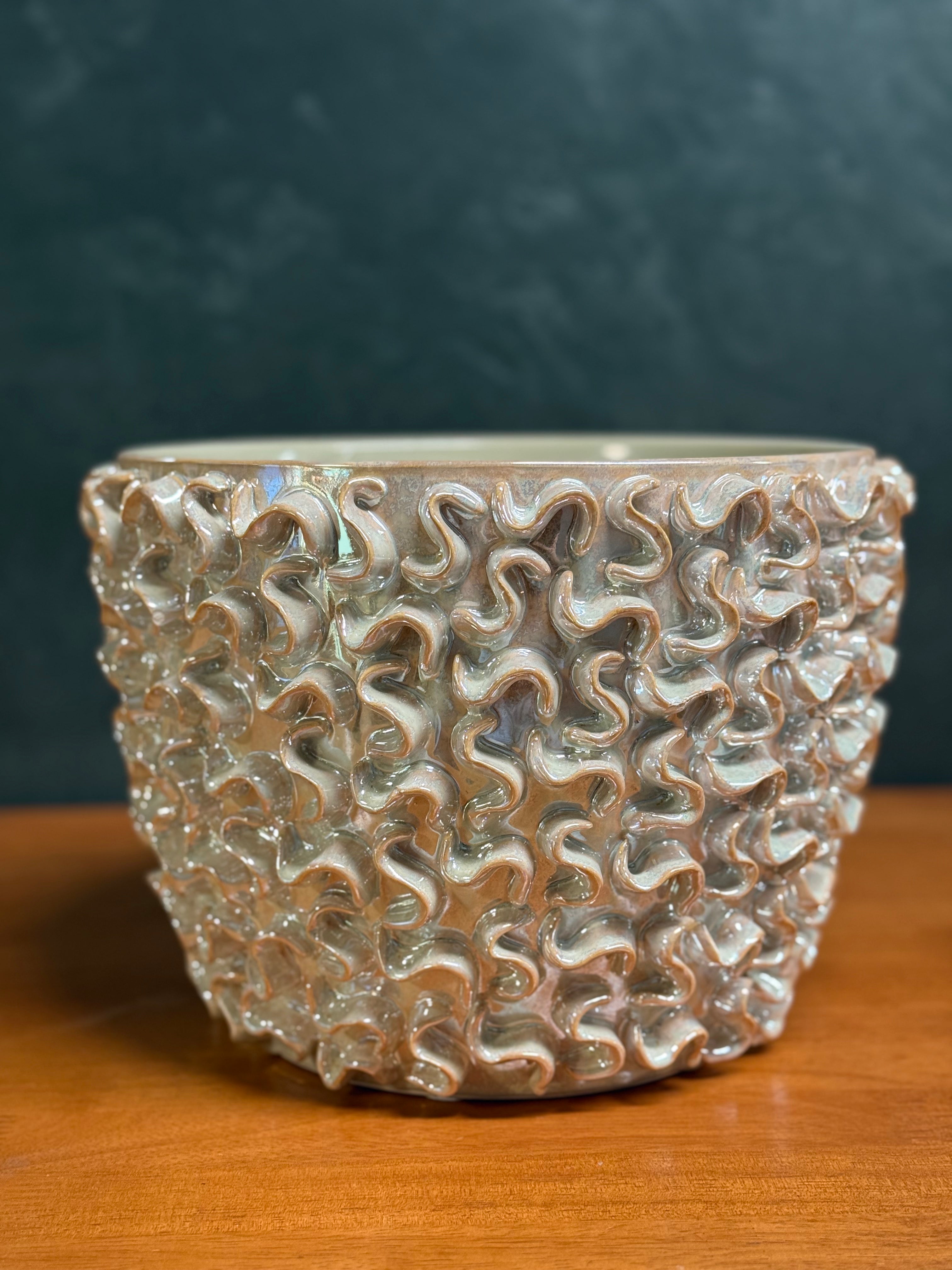 Designer Opalescent Squiggle Pot (without drainage hole)