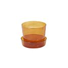 Glass Pot with Saucer 4.75"