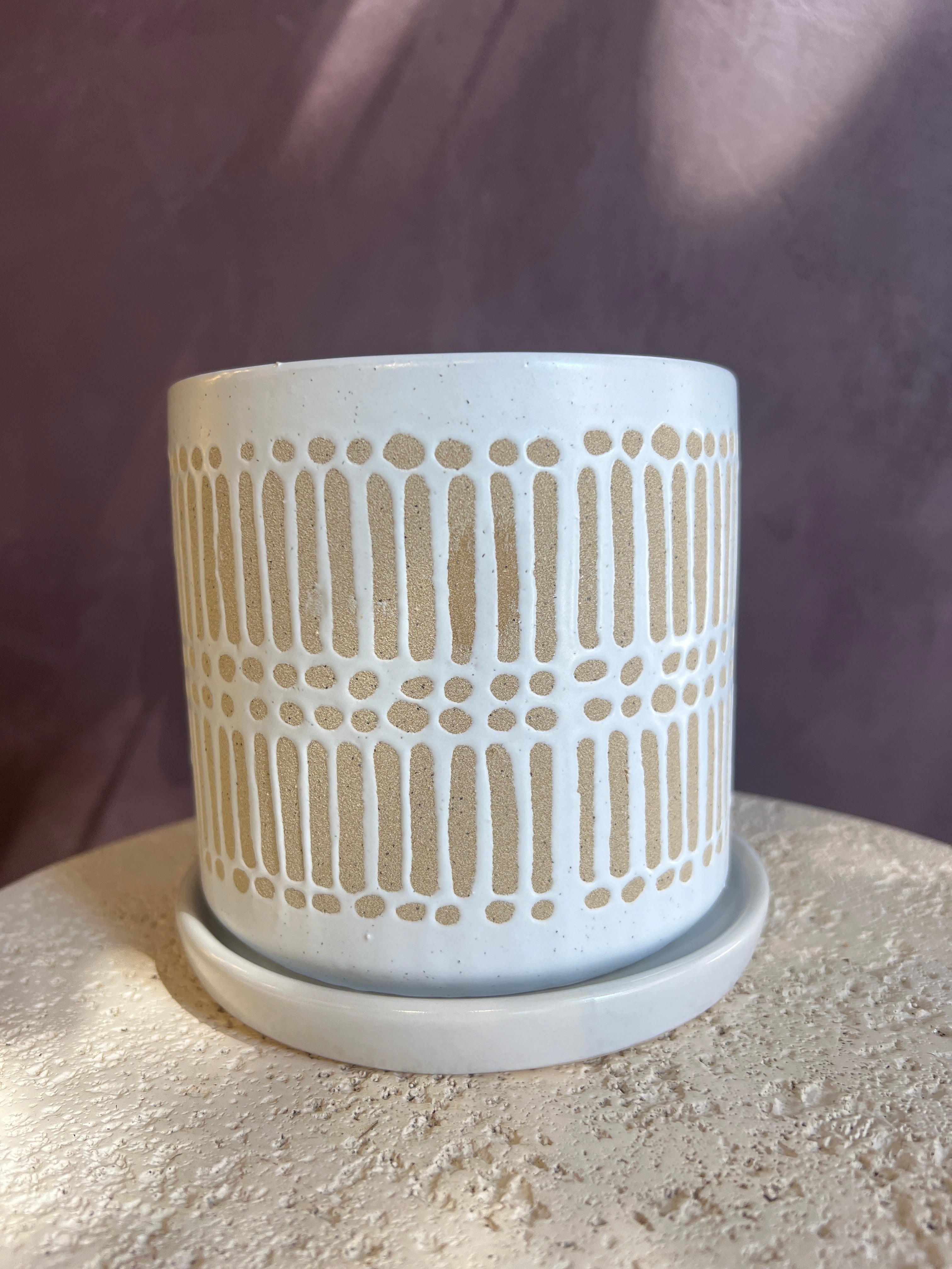 Linden Pot with Saucer 5”