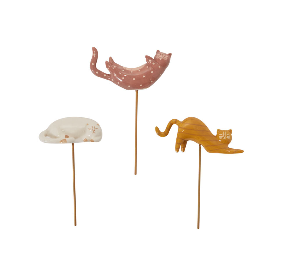 Decorative Plant Stick - Curious Cat