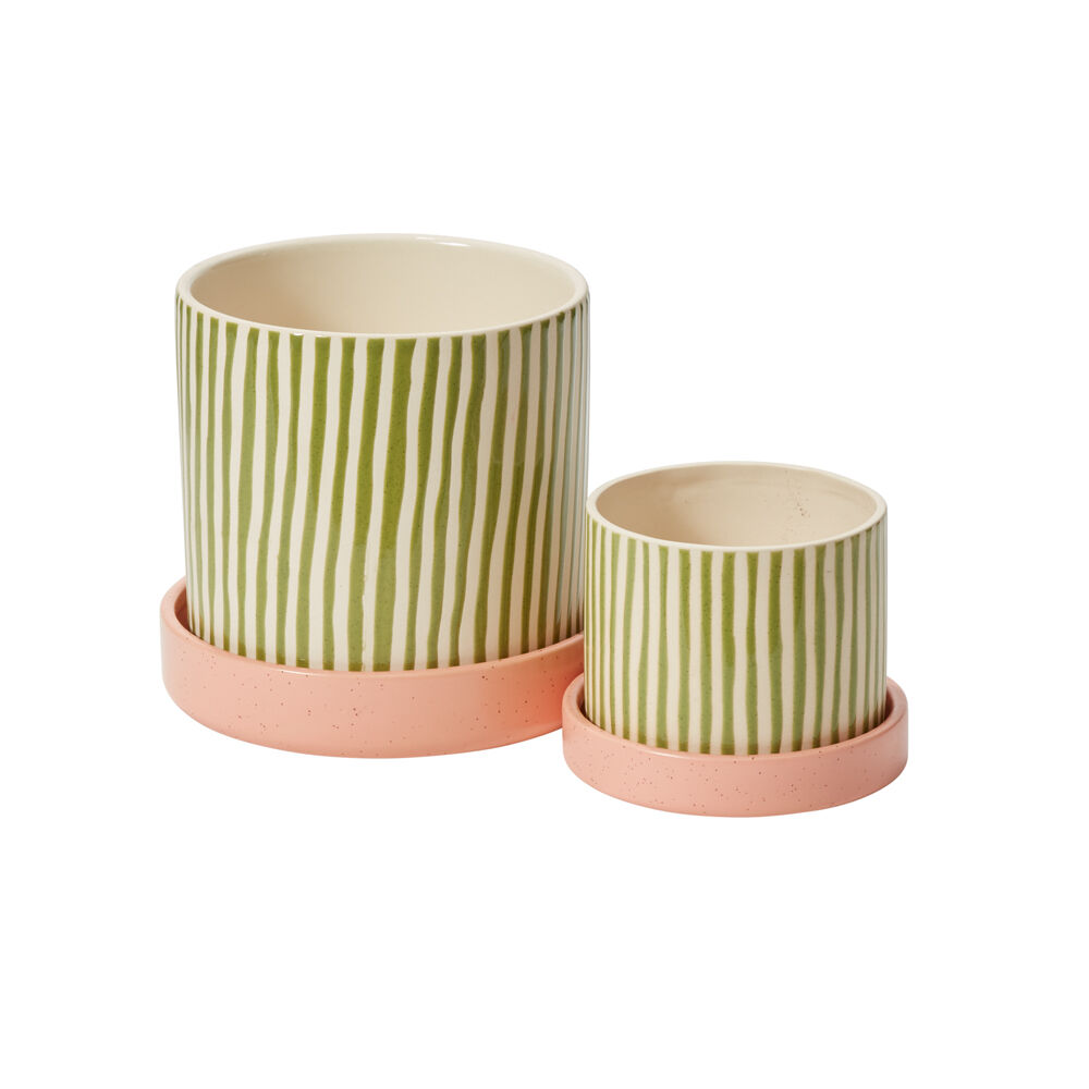 Melancia Pot with Saucer 7"